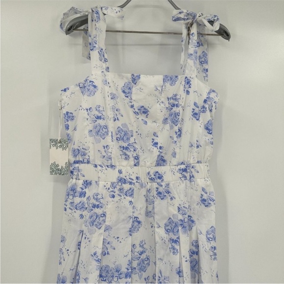 Hyacinth House by Tuckernuck Blue Chintz Teagan Midi Dress - Picture 3 of 8